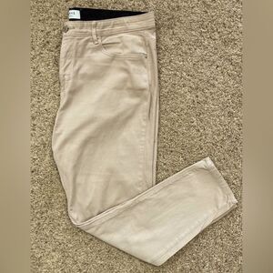 Curve Appeal Unisex fawn utility pants w/high waist elastic 32/14